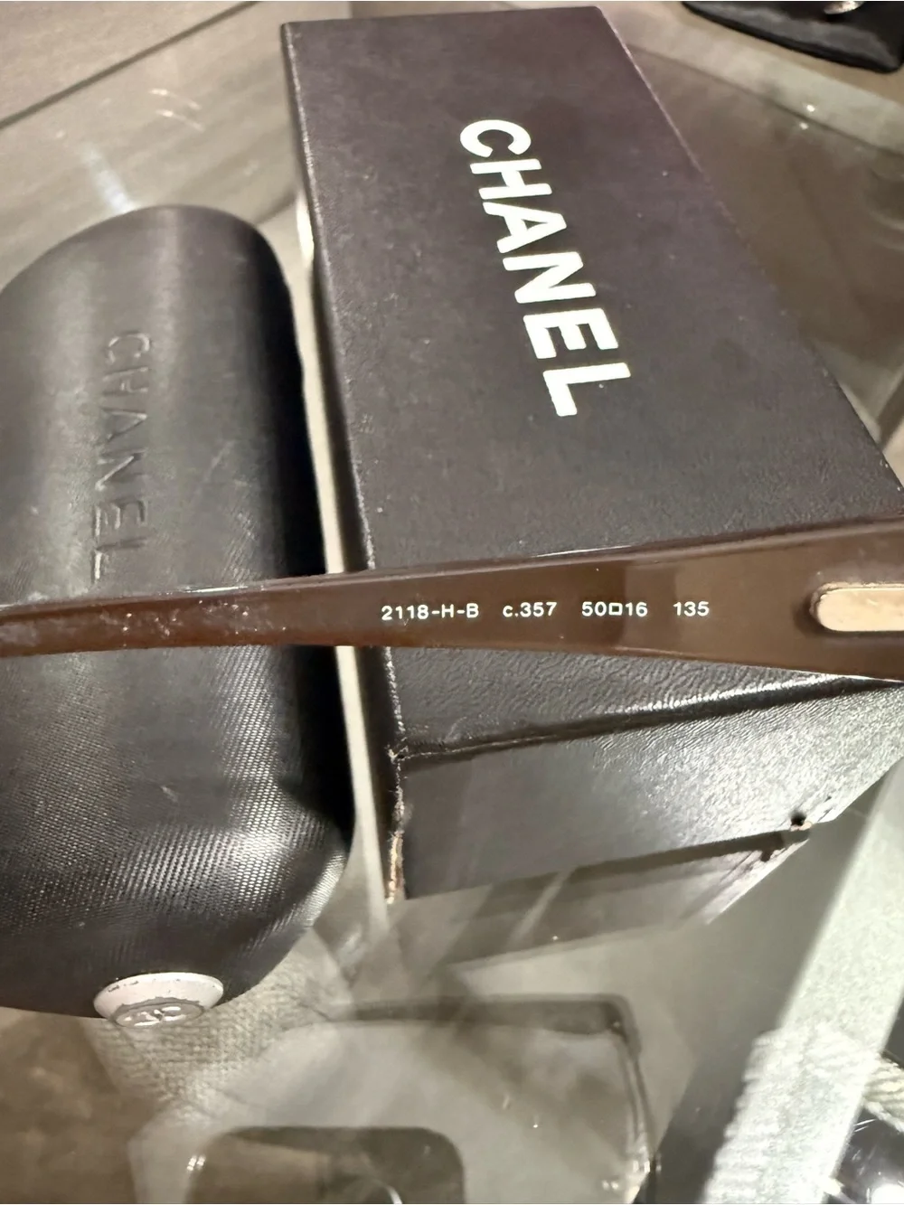 Chanel Black/Gold Rectangular Women’s Eyeglasses